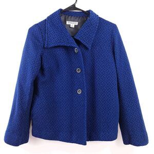 Pendleton Royal Blue Wool Blazer Jacket Size 8 Retro Style